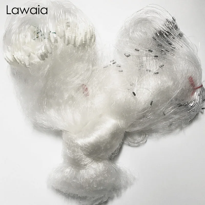 

Lawaia Monofilament Three-layer Adhesive Mesh 1.3m Deep 100m Long U-shaped Transparent Plastic White Three-layer Fish Net Sticky