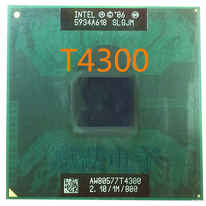 T4300 ЦП Intel Pentium 1M кэш 2 1 ГГц 800 МГц FSB процессор для ноутбука Бесплатная доставка |