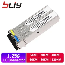 1,25G sfp Модуль LC 5 км/20 км/40 км/60 км/80 км/120 км BiDi 1310nm/1550nm WDM gbic переключатель совместим с оптоволоконным переключателем