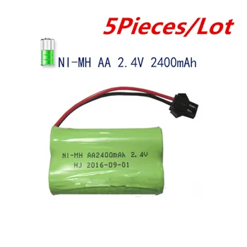 

5pcs baterie pack aa ni-mh 2.4V 2400mAh / aa rechargeable battery for RC electric toy electric tool / 2.4v nimh battery pack