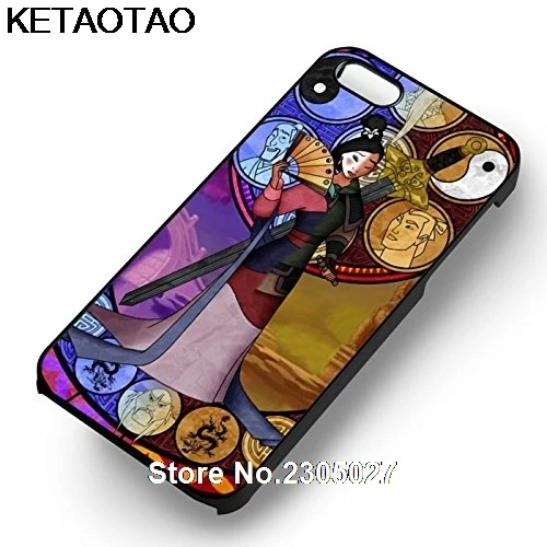 

KETAOTAO Mulan Stained Glass Phone Cases for iPhone 4S 5C 5S 6 6S 7 8 Plus X for Samsung S5 6 NOTE Case Soft TPU Rubber Silicone