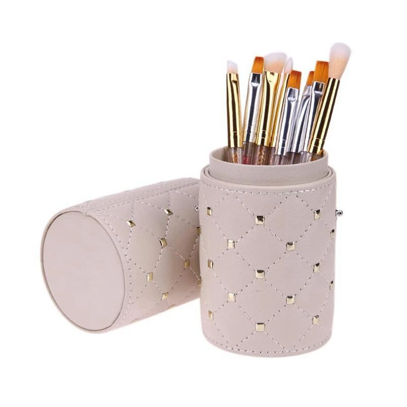 

Fashion Makeup Brushes Holder Case Pu Leather Travel Pen Holder Storage Cosmetic Brush Bag Brushes Organizer Makeup Tools