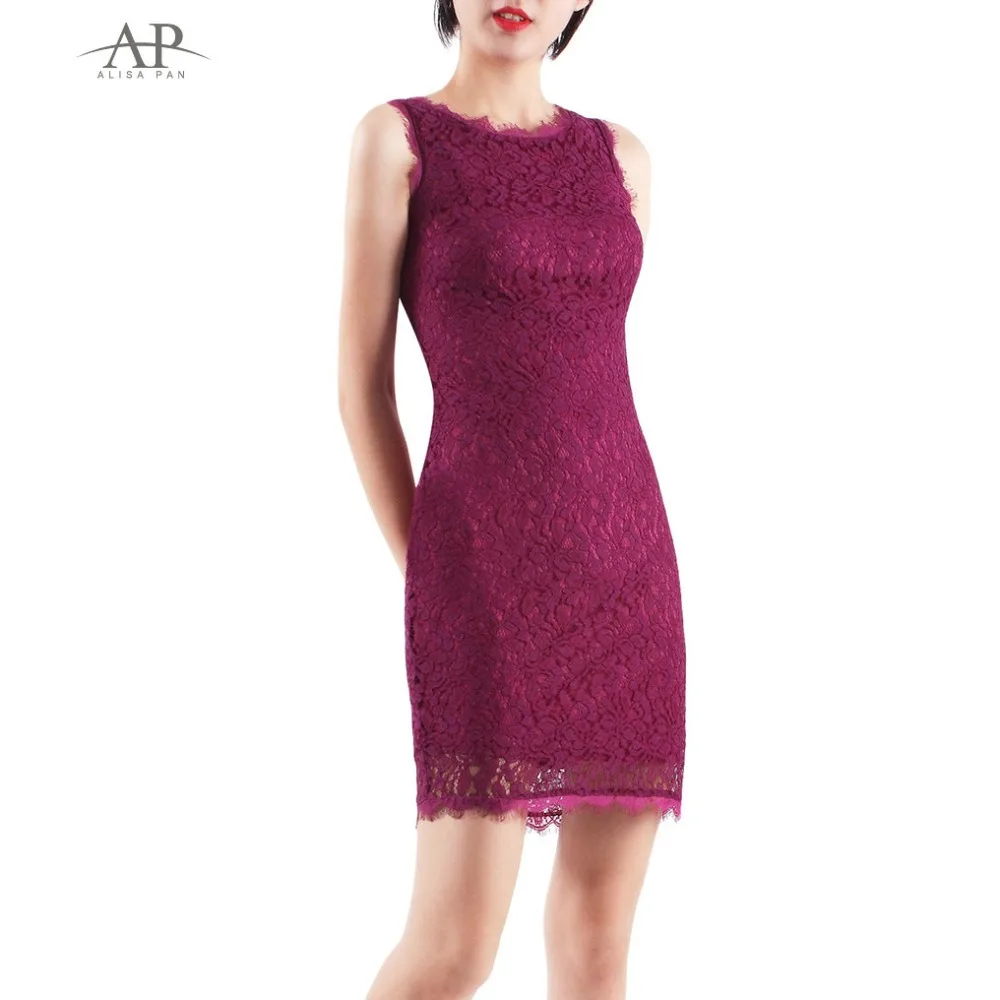 Round Neck Lace Sleeveless Casual Dresses