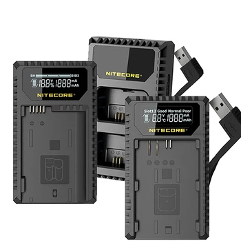 

Nitecore Travel Camera Charger USN1 for Sony NP-FW50.UNK1 for Nikon EN-EL14 EN-EL14a EN-EL15. UCN1 for Canon EOS LP-E6