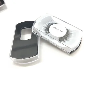 

100pcs wholesale false eyelashes packaging box customized private own logo label individual fake 3d mink Lashes box plastic case