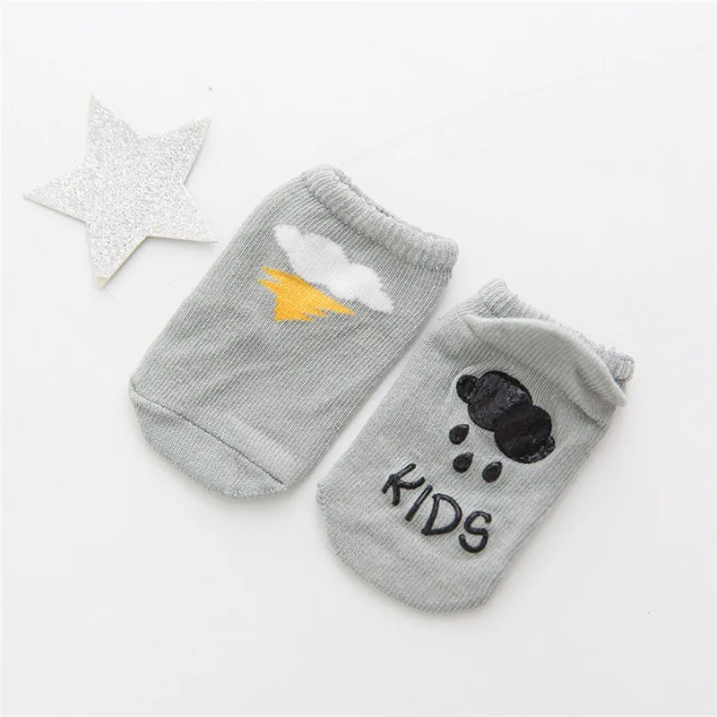 Милые кружевные сетчатые летние носки для новорожденных, хлопковые носки для маленьких девочек мультяшный Противоскользящий носок Calcetines Skarpetki Sokken - Цвет: Gray2