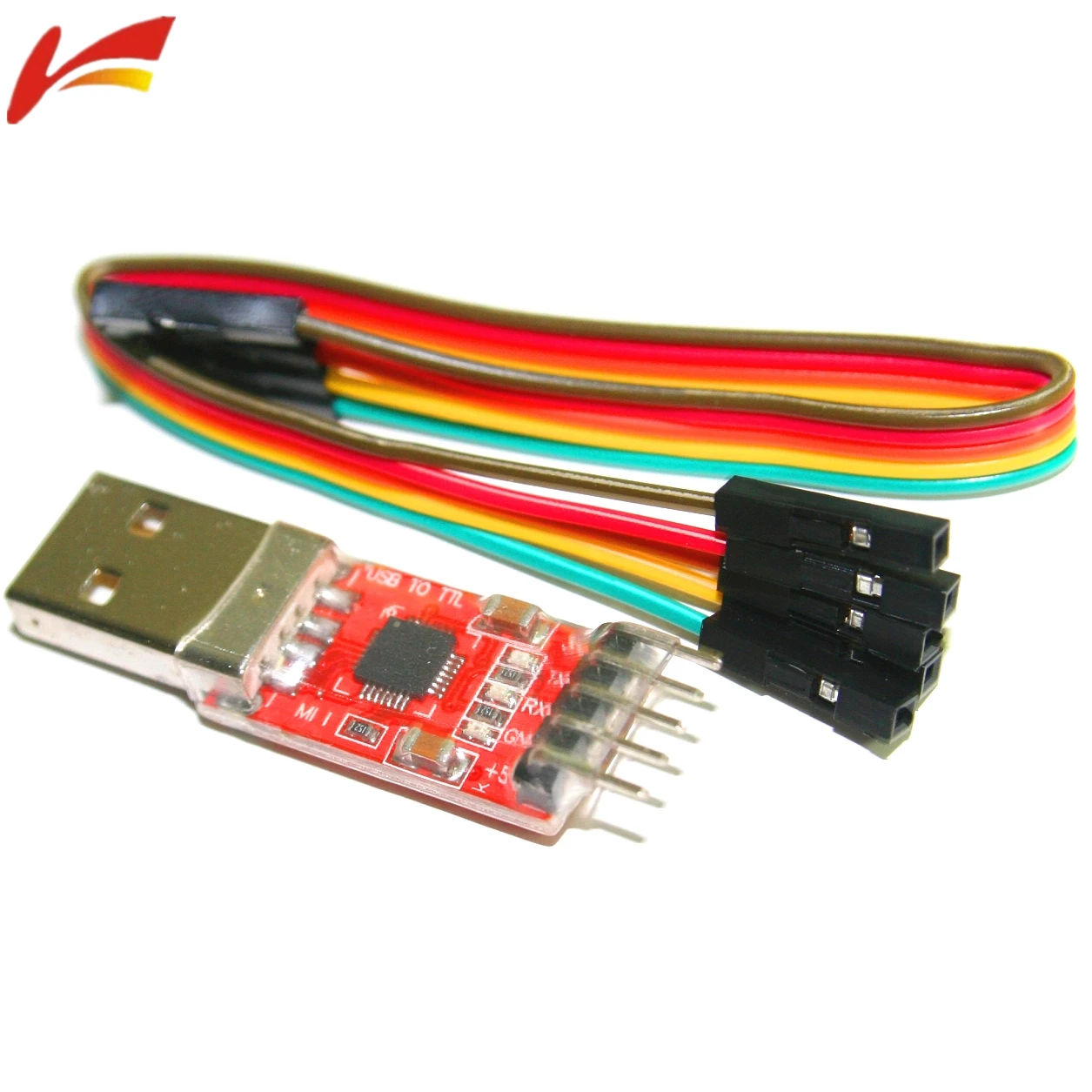

1pcs CP2102 module USB to TTL serial UART STC download cable PL2303 Super Brush line upgrade(RED)