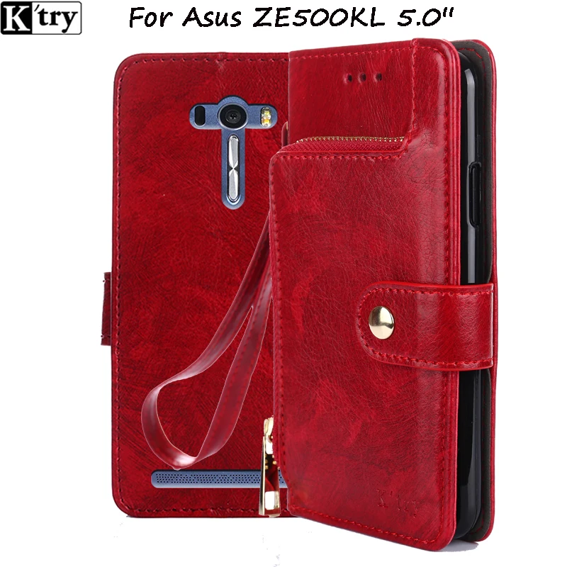 

Asus Zenfone 2 laser ZE500KL Case K'try Pu leather +Soft Silicon Wallet Flip Cover Capa For Asus ZE500KL 5.0'' Phone Case Fundas