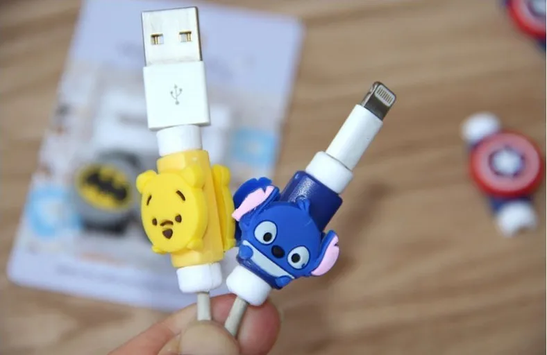 30 компл. Прекрасный мультфильм кабель Защитная крышка usb зарядка данных наушники линия шнур намотки кабеля защитный рукав для iPhone 5S 6s