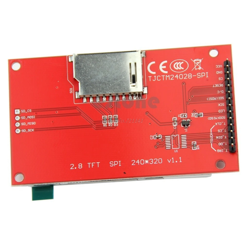 2," 240x320 SPI TFT lcd модуль последовательного порта+ PCB адаптер Micro SD ILI9341 5 V/3,3 V