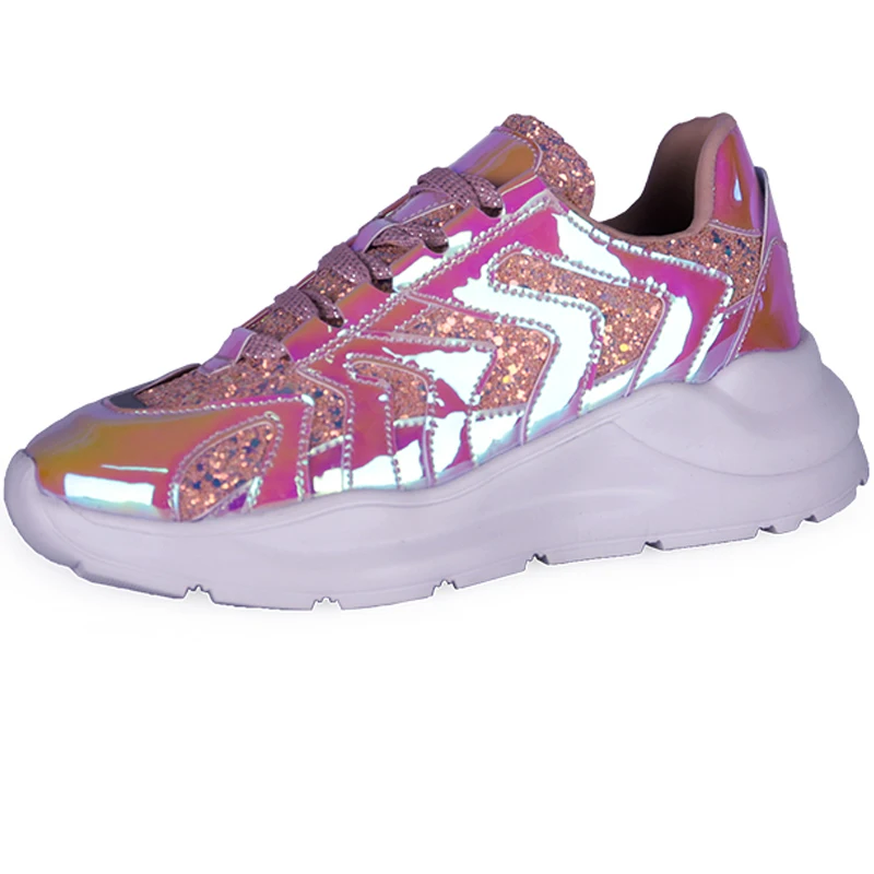 

2019 Trend Thick Sole Women Running Shoes Pink Sneakers Footwear Zapatos Mujer Female Sports Shoes Outdoor Women Walking Shoes