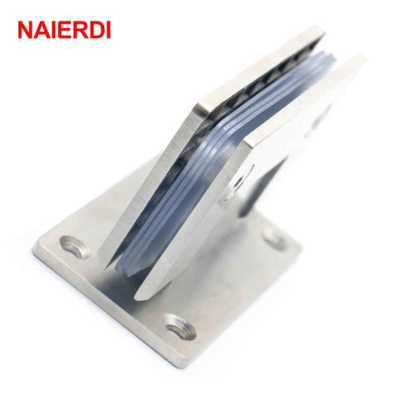 NAIERDI-4913 90 Degree Open 304 Stainless Steel Hinges Wall Mount Glass Shower Door Hinge For Home Bathroom Furniture Hardware