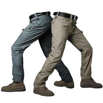 

New Tactical Pants Men Camouflage Waterproof Combat Military Cargo Pants Casual Elastic Multi Pocket Men Trousers