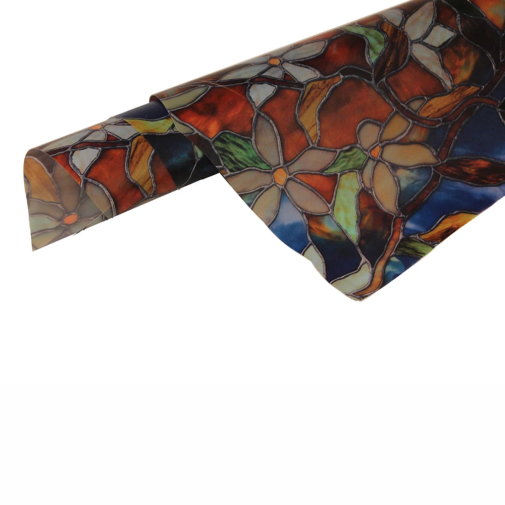

45cm x 200cm 3D Static Stained Window Film Decorative Home House Decor Privacy Protection 17.7''x78.74''