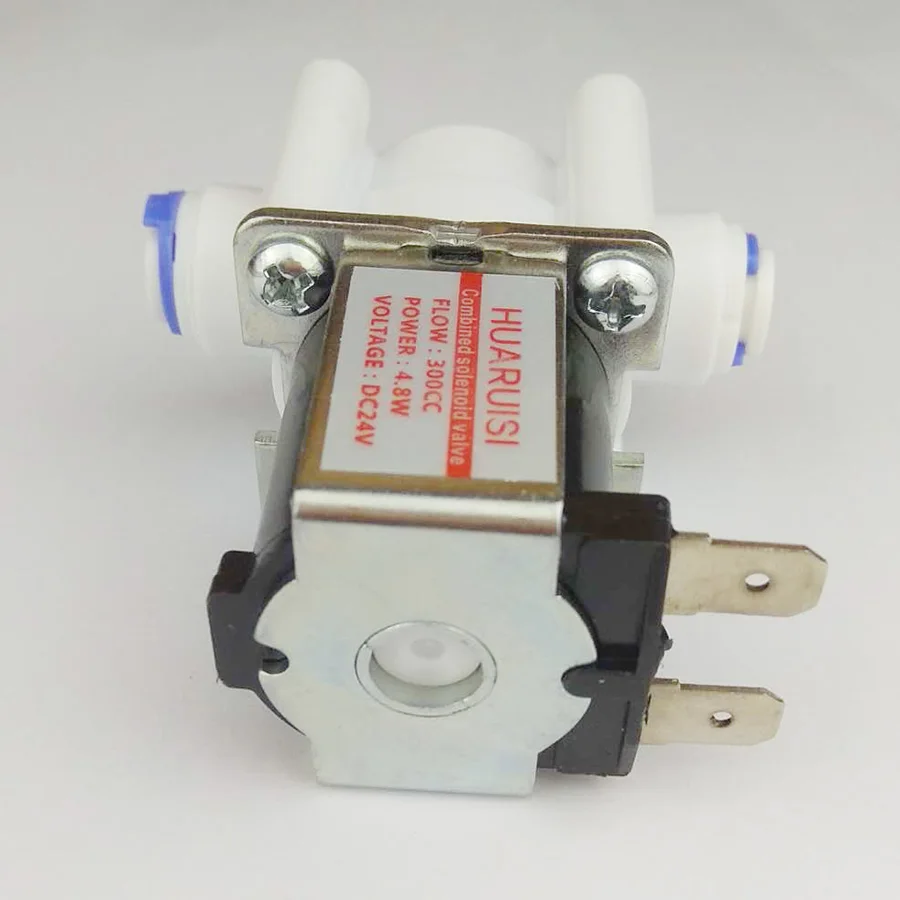 

5PCS 1/4"OD combination solenoid valve Ro water machine quick assembly wastewater DC24V water purifier accessories manufacturers