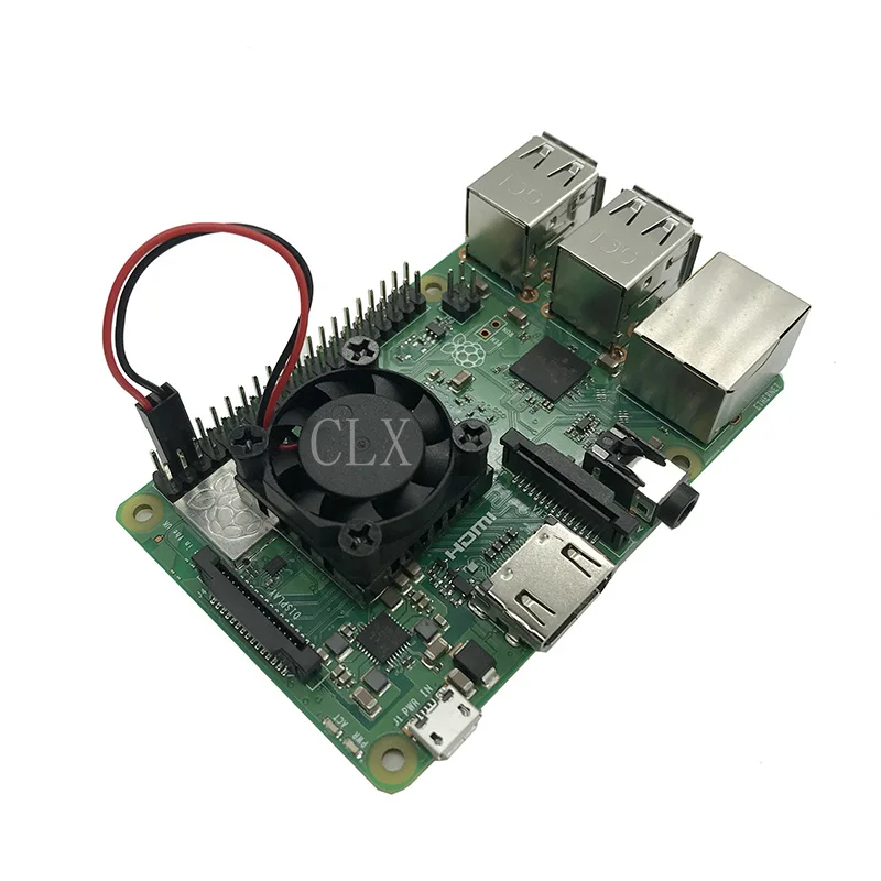 

Raspberry Pie 3B Fan heatsink Suite module with blue heatsink sticker 25*25*13mm free shipping