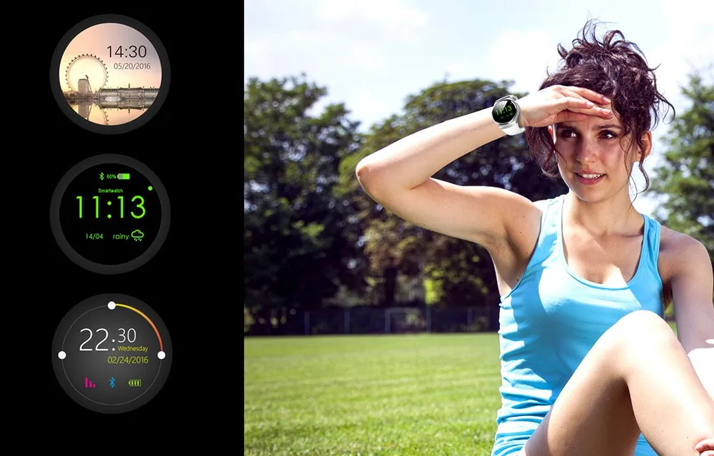 5montre intelligente Bluetooth Smart Watch Android IOS