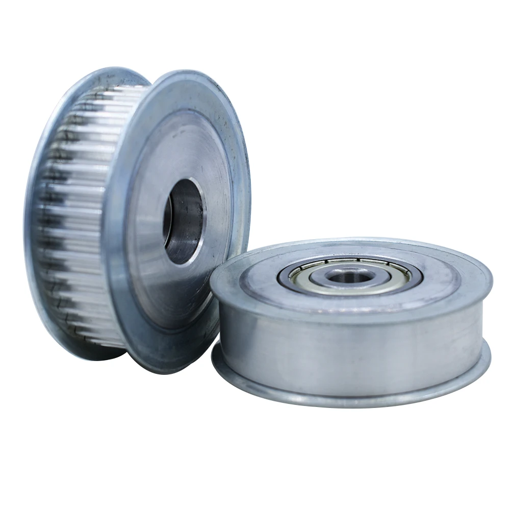 

2pcs HTD5M 35T Idler Pulley 16/21mm Belt Width Bearing Idler Gear Pulley With/Without Teeth 8/10/12/15mm Bore Idler Pulley