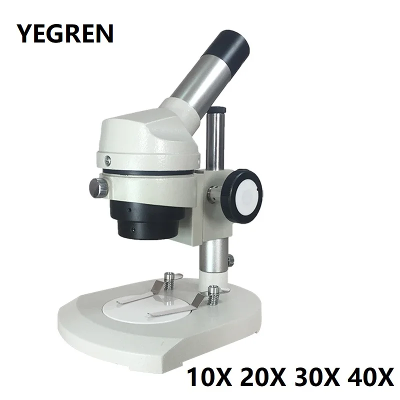 

10X 20X 30X 40X Monocular Dissecting Microscope 360 Degree Rotatable Head UP-right Image MINI Microscope for PCB Inspection