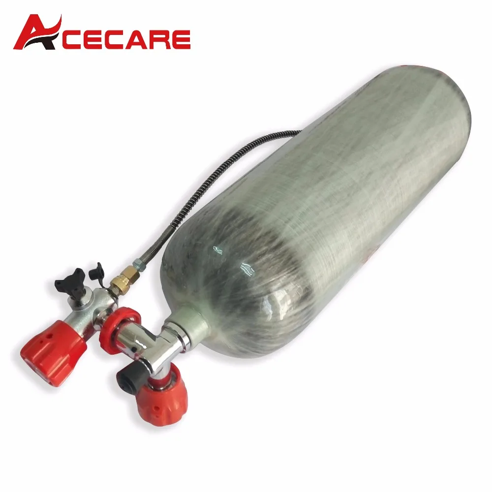 

Aluminum alloy cylinder wrapped with carbon fiber 4500Psi 300 Bar 9L DOT with filling station and valve Drop Shipping