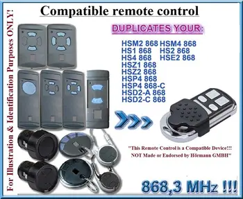

hormann HS1/HS2/HS4 HSE2 HSM2/HSM4 868mhz HSP4/HSP4-C Blue Button Remote control 868MHz,clone