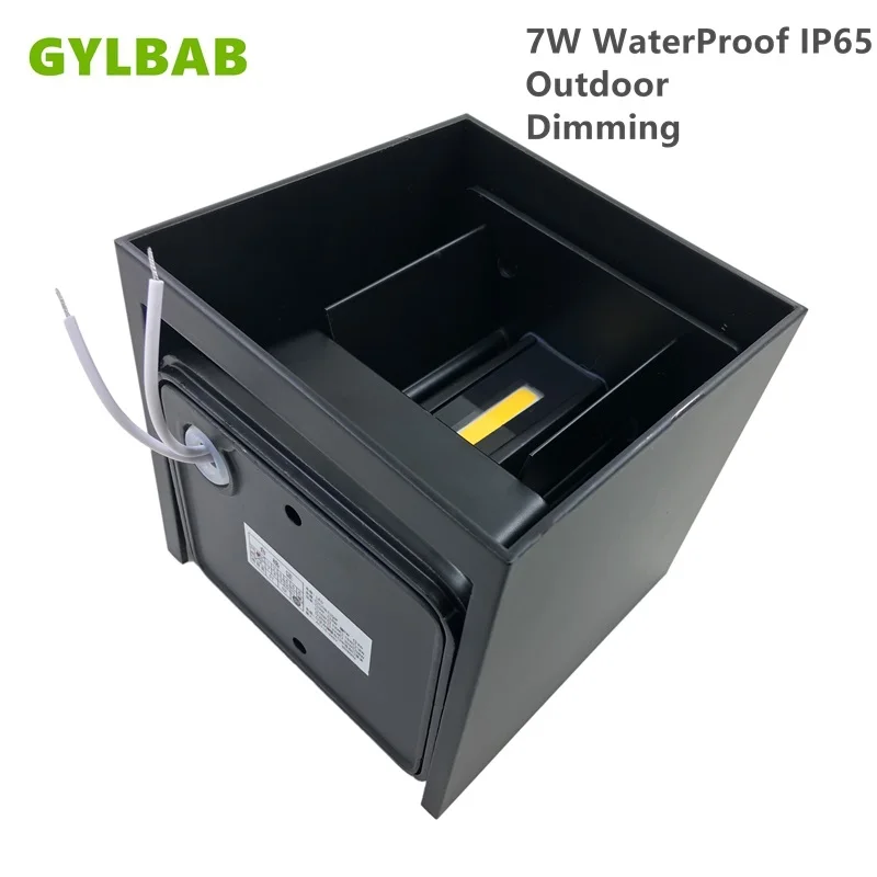 GYLBAB 3 Вт 5 7 Светодиодная подсветка стены вниз Лен крыльцо лампа Искусство 110 В 220