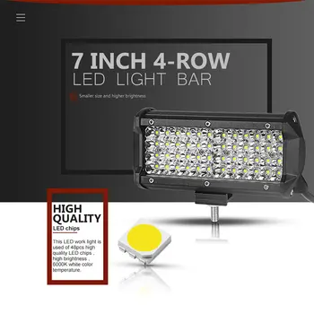 

Led Bar 7 inch 48W Quad row led light bar running fog lamp 12V 24V combo for Offroad 4X4 4WD Truck SUV ATV led work light