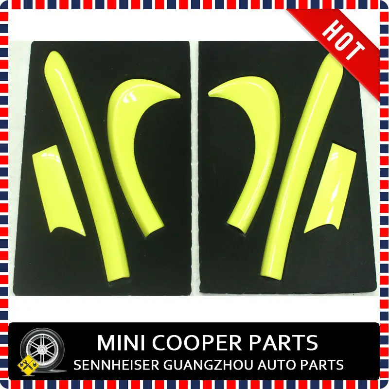 Mini cooper стиль mini Ray желтый Цвет ABS Материал с защитой от ультрафиолетового излучения, двери комплект принадлежностей для mini cooper S F56(6 шт./компл