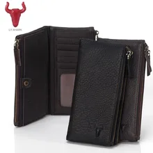 LY.SHARK Genuine Leather Men Wallets Purse Long Male Card Holder Famous Brand top male Clutch Walet phone Coin Purse Money Bag