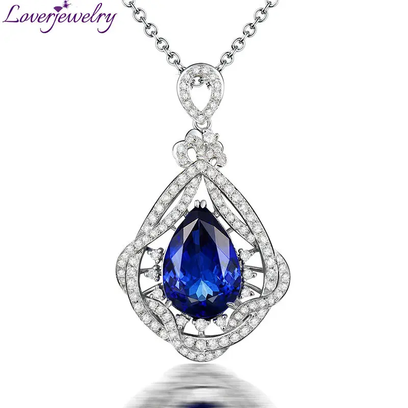 Женская драгоценность LOVERJEWELRY 100% Подлинные Бриллианты цвет Белое золото AU585/14K