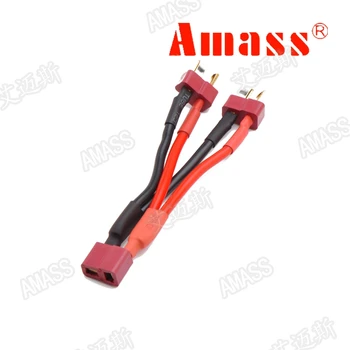 

Amass T plug parallel line 1 Female 2 Female connection line 14AWG super soft silica gel line