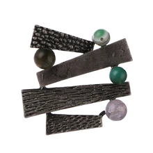 Европейская американская Геометрическая неправильная брошь, металлические булавки, броши для женщин, брошь из натурального камня, шарф, украшение для платья, ювелирные изделия