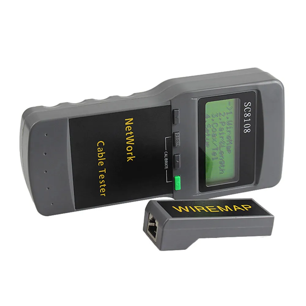 Оригинальный тестер сетевого кабеля SC8108 rj45 ЖК дисплей Многофункциональный