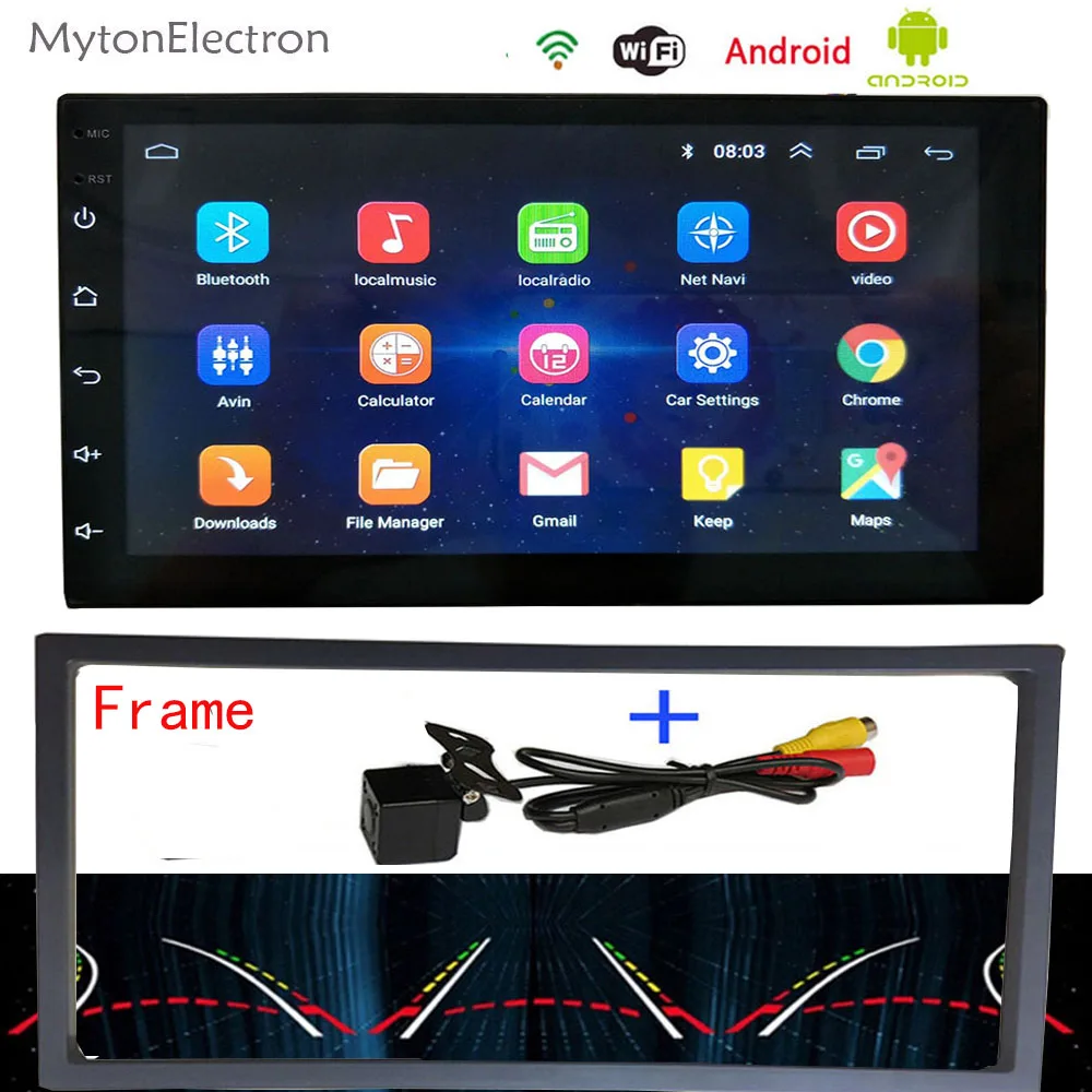 

Android Car Radio Audio Stereo FM 2Din WIFI DVD 1024*600 GPS Navigator Bluetooth Intelligent Dynamic Trajectory Parking Camera