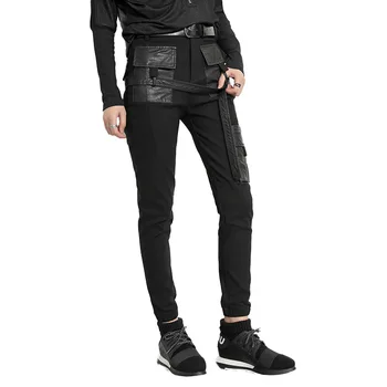 

Juego De Trono Europe New 2020 Spring Autumn Women High Street Fashion Pu Leather Patchwork Pencil Pants Ladies Long Trousers