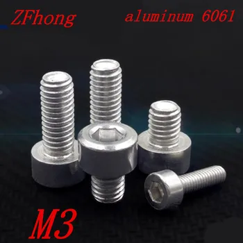 

100pcs DIN912 M3*6/8/10/12 aluminum alloy hex socket head cap screw