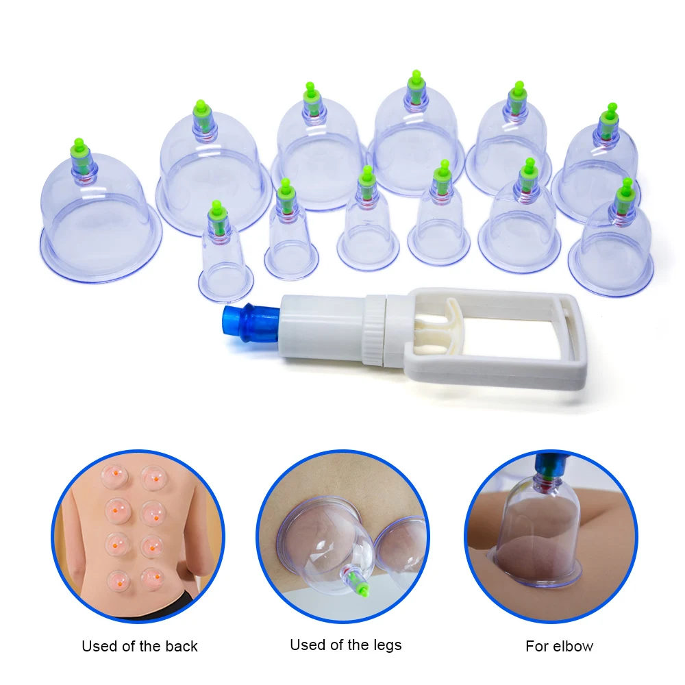 12Pcs Body Suction Cup Acupunture Massage Medicine Vacuum Cupping Body Relaxation Healthy Massage Set C1219 12Pcs Body Suction Cup Acupunture Massage Medicine Vacuum Cupping Body Relaxation Healthy Massage Set C1219