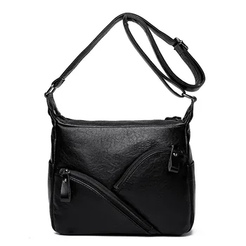 

Women's Genuine Leather Handbags All-match Shoulder CrossBody Bags Ladies Fashion Patchwork Messenger Bag Women Bags