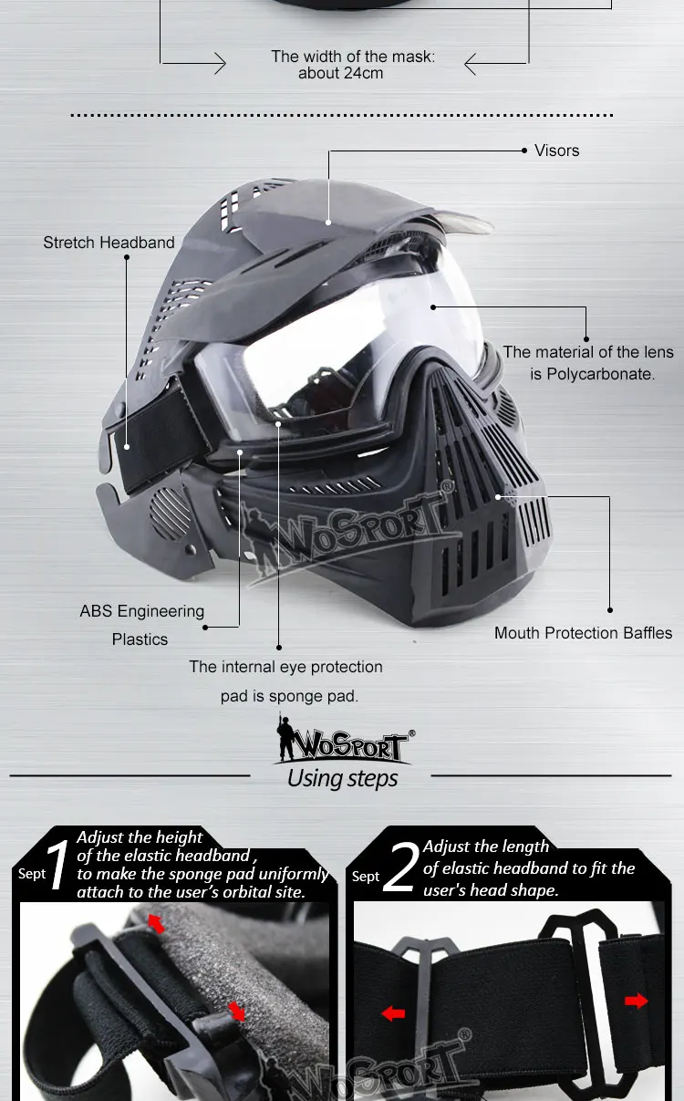 Тактические линзы полная маска для лица дышащая CS охота тактическая маска военный Пейнтбол защитные маски