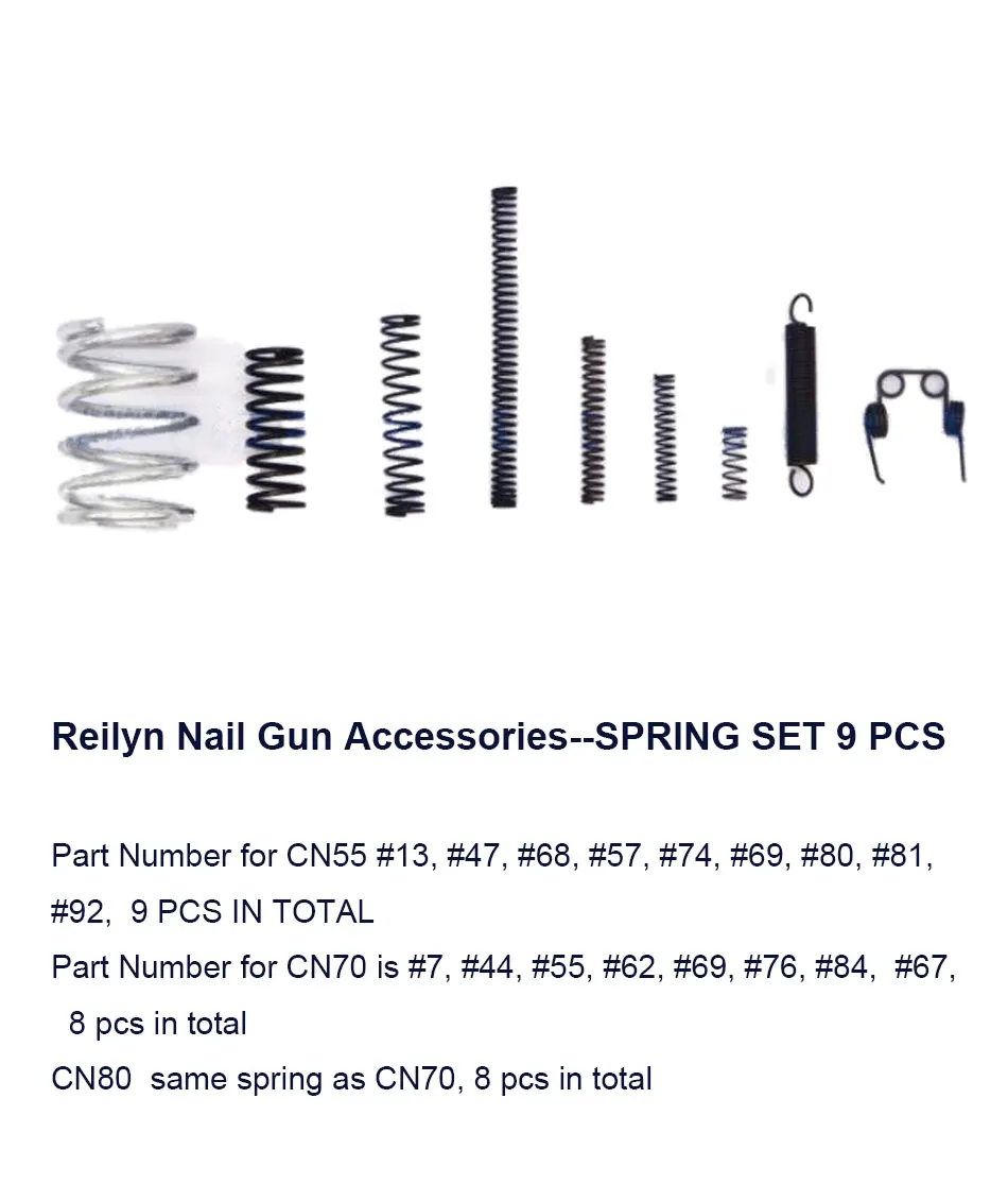 Max air coil гвоздильщик аксессуары пружины 9 шт. в наборе запасные части пневматический гвоздь пистолет aftermarket Senco Max Bostitch