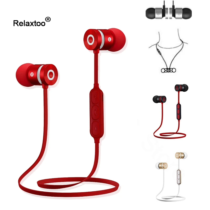 

Metal Sports Earphone Bluetooth Headphone Sweat Proof Magnetic Earpiece Stereo Wireless Headset for Mobile Phone for iphone 6 7