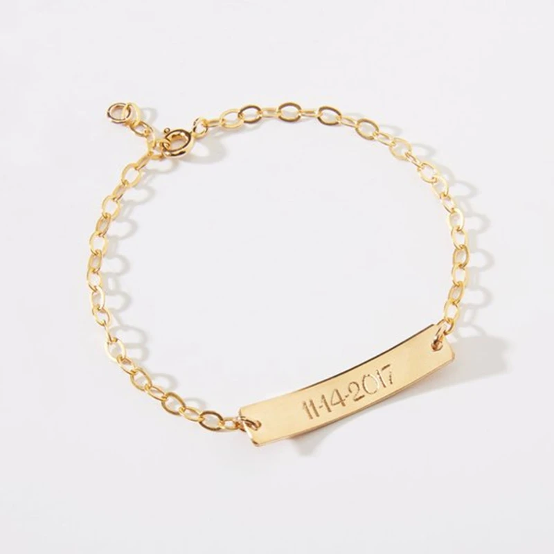 baby gold charm bracelet
