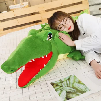 

160CM Large oll Crocodile Plush Toy Cartoon Animal Stuffed Toys Plush Animal Pillow Kid Pregnant Woman Pillow Soft Cushion Gift