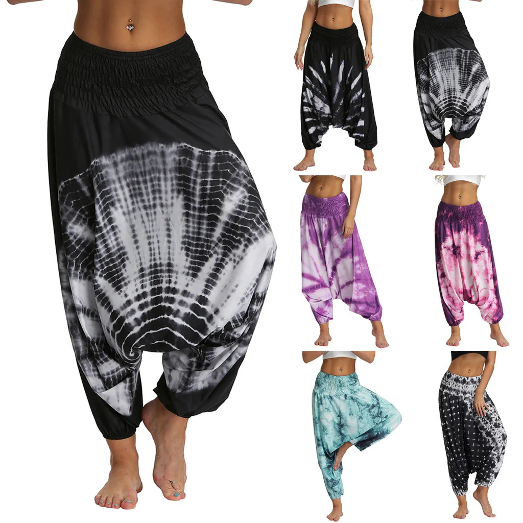 

2019 yoga pants, sweatpants, men and women, loose two, wearing big pants, jumpsuit, yoga pants, casual sports trousers