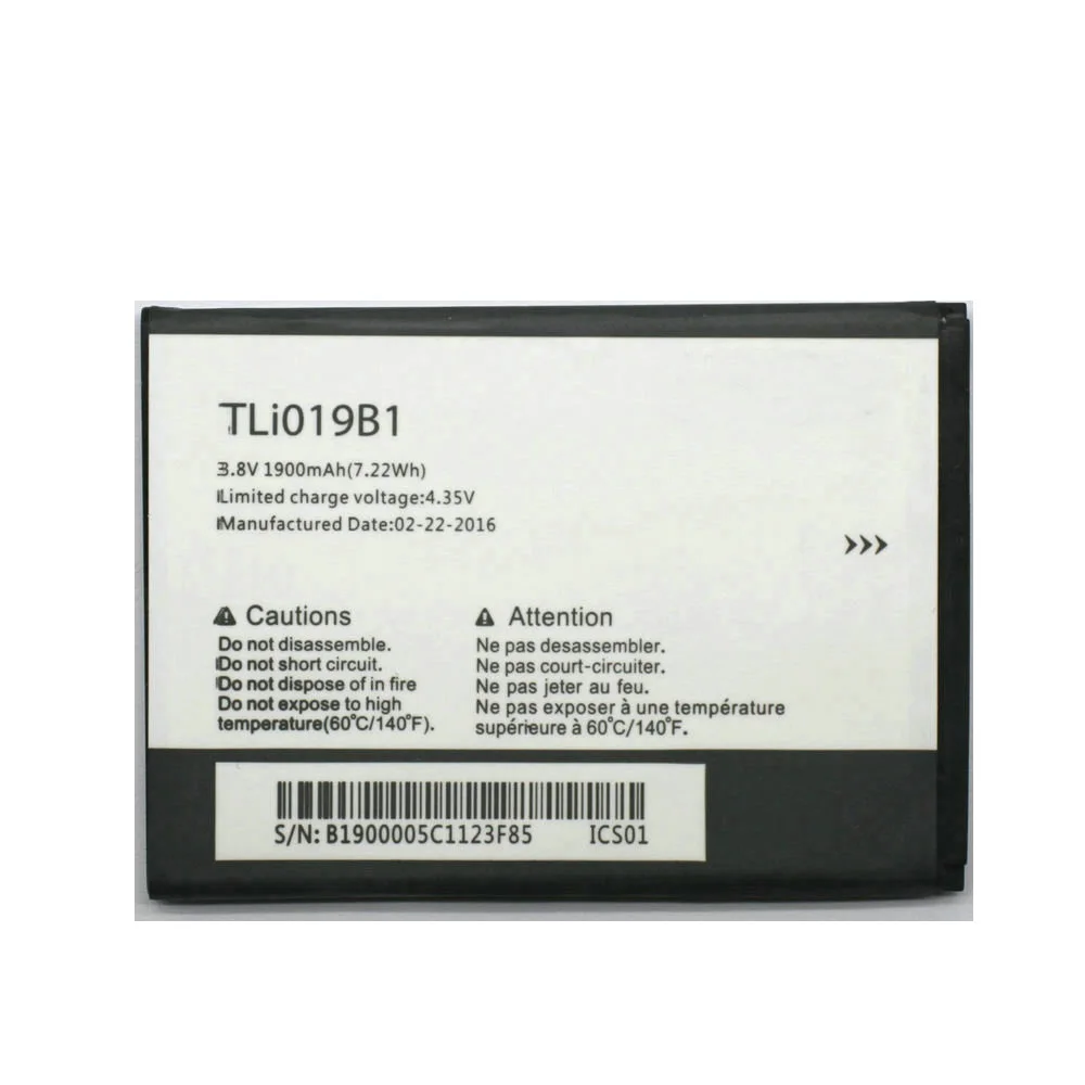 Аккумулятор TLI019B1 TLi019B2 1900 мАч для телефона ALCATEL one touch POP C7 7041D dual