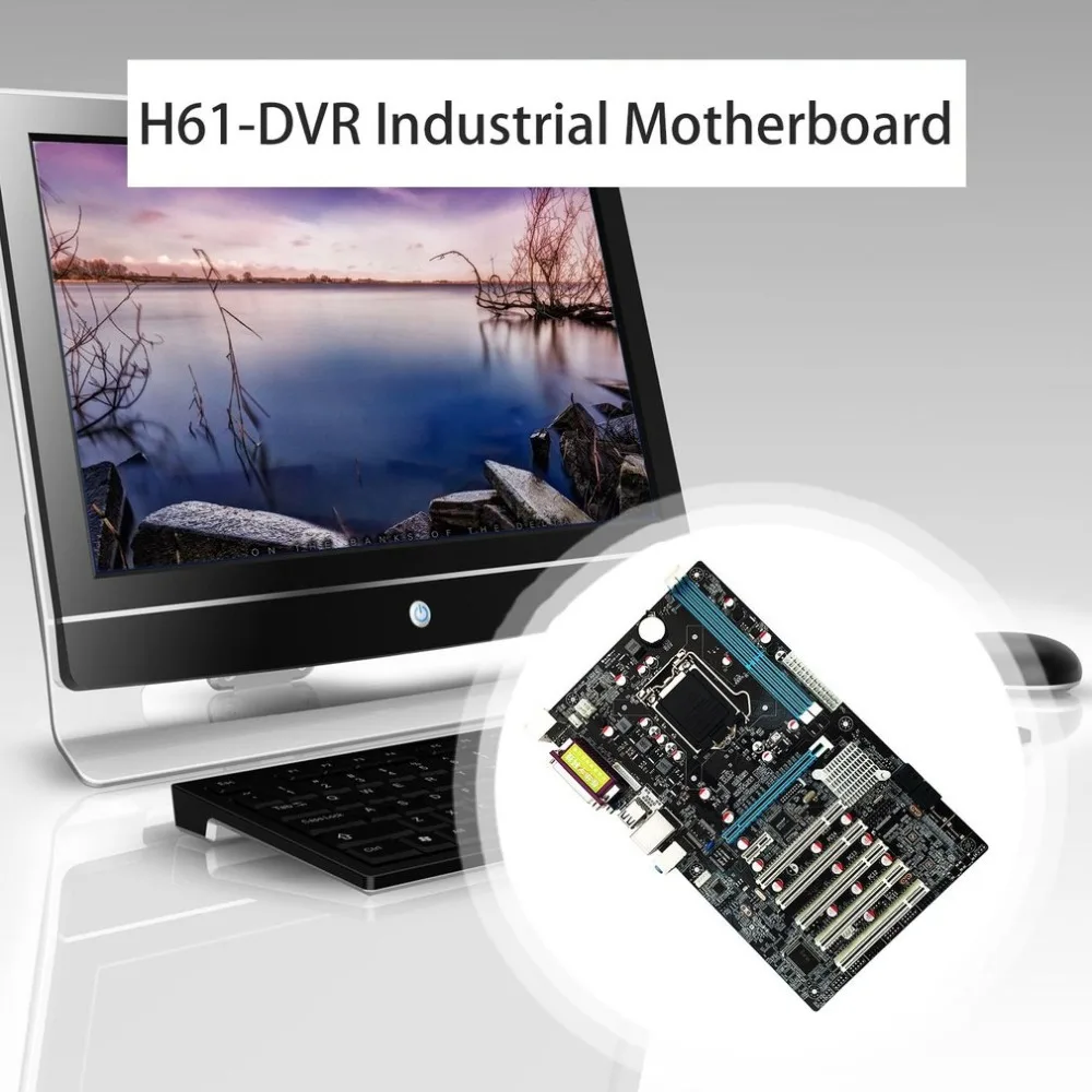 

High Performance H61 DVR Industrial Control Board Professional Motherboard Portable Security Monitoring Mainboard