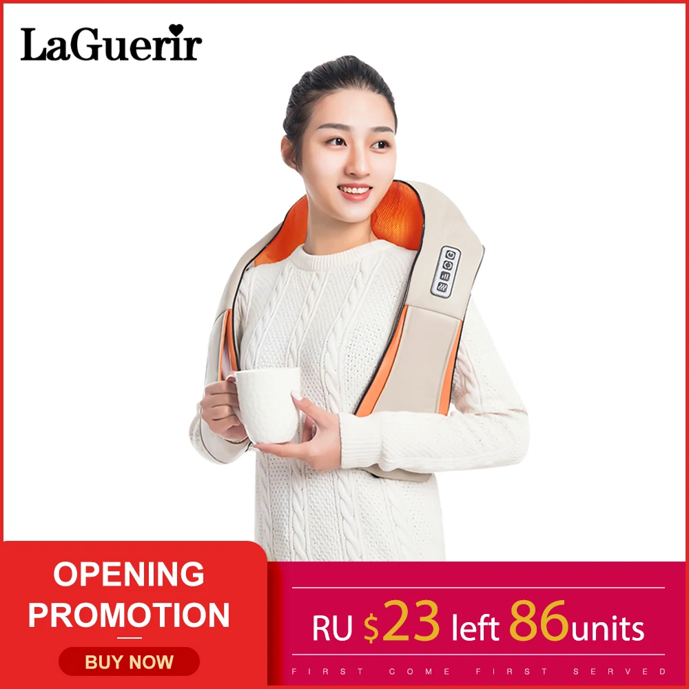 

Home Car U Shape Electrical Shiatsu Back Neck Shoulder Body Massager Infrared Heated Kneading Car/Home Massagem