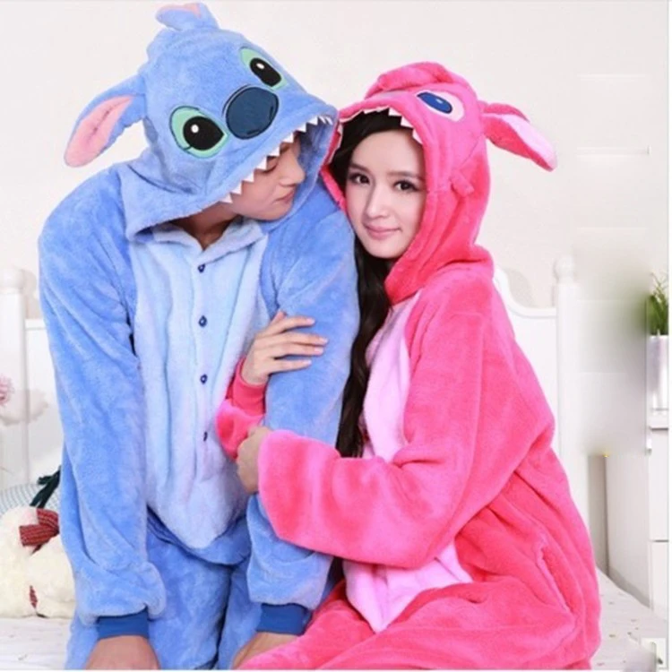 New 2019 Pajamas Animal suits women pajamas cotton Adult Fleece lilo e ...