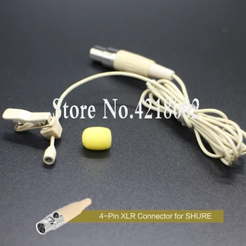 

Pro Mini XLR 4 Pin TA4F Plug Omnidirectional Tie Clip Lapel Lavalier Microphone Mic Mike for Shure Karaoke Wireless Transmitter