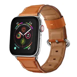 Ремешок для apple watch Группа кожа 42 мм 38 iWatch Группа 44 40 пояса из натуральной кожи Hermes браслет наручные Аксессуары для наручных часов